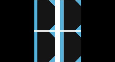 Luxe schrift met harde kaft - 6x stuks - A6 formaat - gelinieerd/lijntjes - Notitieboek/kladblok - 192 pagina