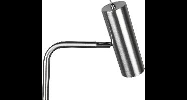 LED Vloerlamp - Torna Milona - GU10 Fitting - 1-lichts - Rond - Mat Nikkel - Aluminium