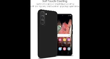 Hoesje Geschikt Voor Samsung Galaxy S22 Hoesje Silicone Backcover - Zwart