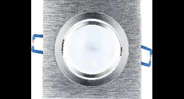 V-TAC VT-782SQ-AB LED Spots - Inbouwfitting - GU10 - IP20 - Aluminium Borstel