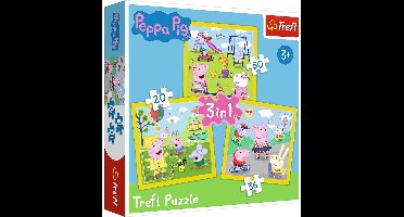 Trefl Peppa Pig 3-in-1 puzzel - 20/36/50 stukjes