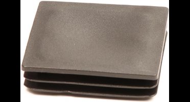 Topgear Vierkante insteekdop - 100x100 mm - Zwart - PE materiaal - Voor buisconstructies en meubels