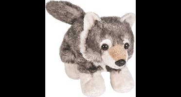 Wild Republic pluche dieren knuffels Wolf - 18 cm - Knuffeldieren wolven - speelgoed