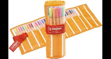 STABILO point 88 - Fineliner 0,4 mm - Rollerset - 30 stuks Etui - Met 25 standaard + 5 Neon Kleuren