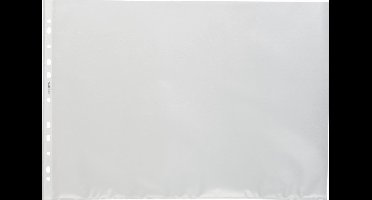 Pergamy geperforeerde showtas, ft A3 landscape, 11-gaatsperforatie, gekorrelde PP, pak van 100 stuks