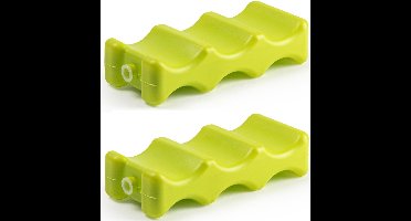 PlasticForte Koelelementen voor blikjes - 4x stuks - 22 x 9 cm - groen - blikken koelelement