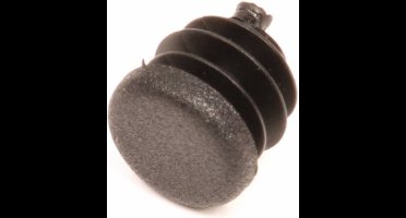 Topgear Ronde insteekdop - 20 mm - platte kop - zwart - PE materiaal