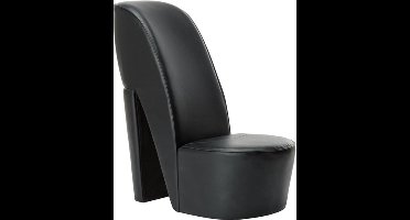 vidaXL Hakstoel kunstleer zwart