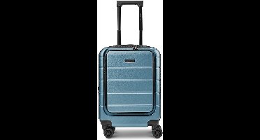 Police Dublin 4 wielen Cabinewagen S 54 cm Laptopvak met uitbreidingsplooi - Harde bagage - Combinatieslot - ice blue