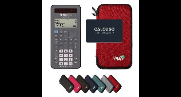 TI-30X Prio MathPrint incl. WYNGS Beschermhoes Rood - Wetenschappelijke Rekenmachine - Basis Pakket