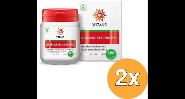 2x Vitals Vitamine B12 2000 mcg (100 zuigtabletten)