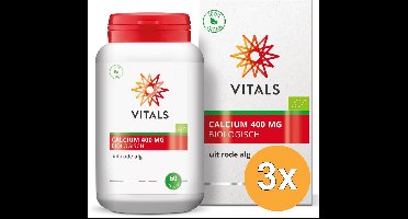 3x Vitals Calcium 400 mg Biologisch (60 capsules)