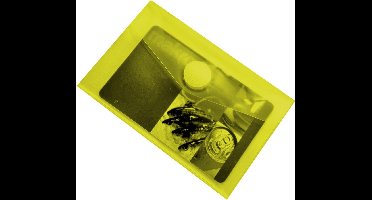 EXXO-HFP #90653 - Visitekaartmap - Creditcardmap - Klitsluiting - Geel - 10 stuks (1 pak @ 10 stuks)