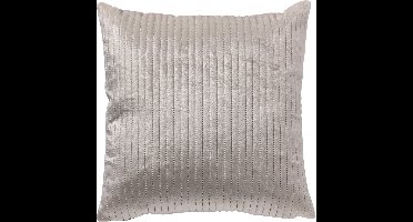 Dutch Decor DAVID - sierkussen 40x40 cm - gestikt streepje - Pumice Stone - beige - Inclusief binnenkussen - Luxe kussens voor woonkamer & bank