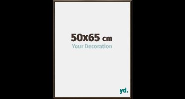 Your Decoration - Fotolijst 50x65 cm - Aluminium - Walnoot Structuur - New York
