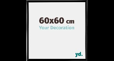 Your Decoration - Fotolijst 60x60 cm - Kunststof - Zwart Mat - Bordeaux