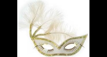 Oogmasker can can wit of zwart