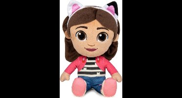 Gabby - Gabby’s Poppenhuis Pluche Knuffel 28 cm {Gabby's Dollhouse Plush Toy | Speelgoed Knuffeldier Knuffelpop voor kinderen jongens meisjes | Gabby, Cakey, Kitty Fee, Meerminkat, Pandy Poek | Mercat, Kitty Fairy, Pandy Paws, Cakey Cat}