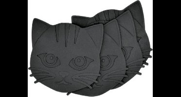 Invotis set van 4 onderzetters Kat