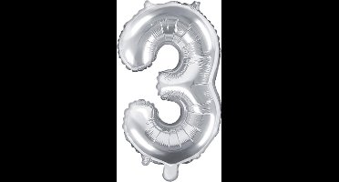 Cijfer 3 (35 cm) - Zilver