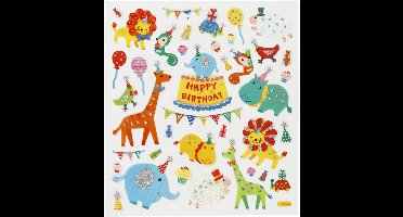 Stickers, dierenorkest, vel 15x16,5 cm, 1 vel