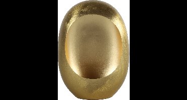 Countryfield Theelichthouder Eggy S goudkleurig 23 cm - Theelichthouder Eggy 9,5 X 23 Cm Staal Goud
