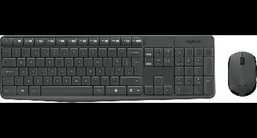 Logitech MK235 - Toetsenbord met Muis - Draadloos - QWERTZ Duits - Grijs