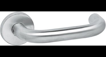 Deurkruk op rozet - RVS geborsteld - RVS - Artitec Wallebroek - Artitec Wallebroek Krukgarnituur Donna, RVS mat