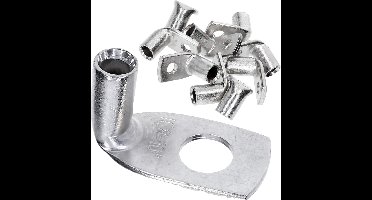 10 stuks Kalitec KA2-L8 standaard buiskabelschoenen haaks 10mm² M8 I zonder kijkgat I 90° I Made in Germany