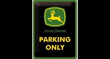 John Deere  Parking Only reliëf Metalen wandbord 30x40 cm