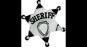 Smiffys Western Sheriff ster - carnaval badge - kinderen en volwassenen - Cowboys - 6,5 cm - plastic