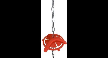 Excellent - Anti bijt ring met ophangketting - kauwketting met ring - voor varkens - 18CM Diameter - Rood