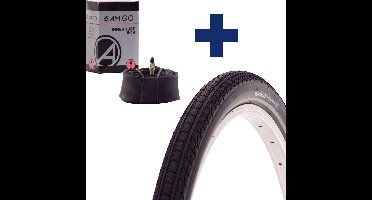 AMIGO Binnenband & Buitenband 28 Inch - ETRTO 40-622 - Dunlopventiel - Zwart