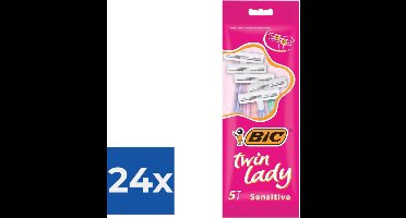 BIC Twin Lady - 5 stuks - Wegwerpscheermesjes - Voordeelverpakking 24 stuks