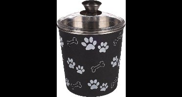 Flamingo Kena Met Deksel - Snackdoos Honden - Snackpot Met Deksel Kena Zwart 16cm 1900ml - 1st - 129893 - 1st