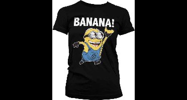 Minions Banana! Dames T-shirt - zwart - L