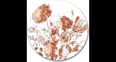 Wandcirkel Royal Vintage Flowers - WallCatcher | Aluminium 80 cm | Muurcirkel Stilleven