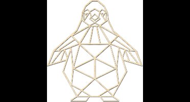 Decoratief Beeld - Geometrische Dieren - Hout - Hout-kado - 50 X 48 Cm