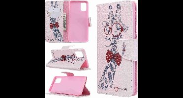 Telefoonhoesje - Bookcase Geschikt voor: Samsung Galaxy S20 Plus Bookcase hoesje - Giraffe