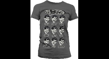 DC Comics Batman Dames Tshirt -2XL- The Many Moods Of The Joker Grijs