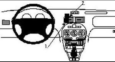 Brodit ProClip houder geschikt voor MG TF/ ZR - Rover 200/ 25 Center mount
