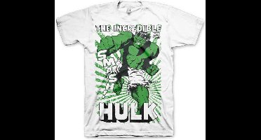 Marvel The Hulk Heren Tshirt -S- Smash Wit