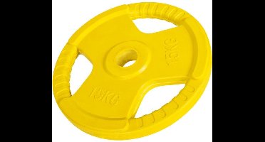 Gorilla Sports Halterschijf - 15 kg - Gripper Gietijzer rubber coating - 50 mm