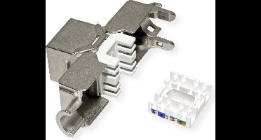 VALUE Cat.6A (klasse EA) Keystone, RJ-45, afgeschermd, zonder gereedschap, SLIM.