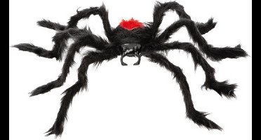 Smiffys - Black Widow Spider Prop, 75cm Halloween Decoratie - Zwart