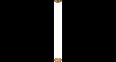 Lucide ZENITH - Vloerlamp - Ø 25,4 cm - LED Dimbaar - 1x20W 3000K - Mat Goud / Messing