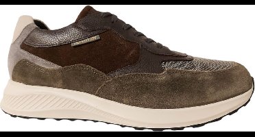 Mephisto Sneaker Driss Khaki Bruin Grijs Combi