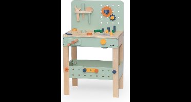 Trixie Houten Werkbank - Educatief - Houten speelgoed - Motoriek- Pretend Play - Voor Peuters & Kleuters