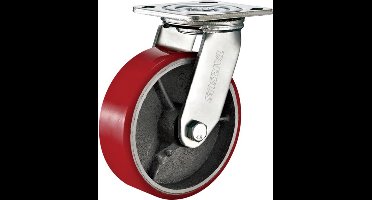 Tarsus Zwaarlast zwenkwiel - 200 mm - 400 kg draagvermogen - PU loopvlak - 360° draaibaar