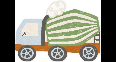 PARTYDECO - 20 Bouwvrachtwagen servetten 16 x 13 cm